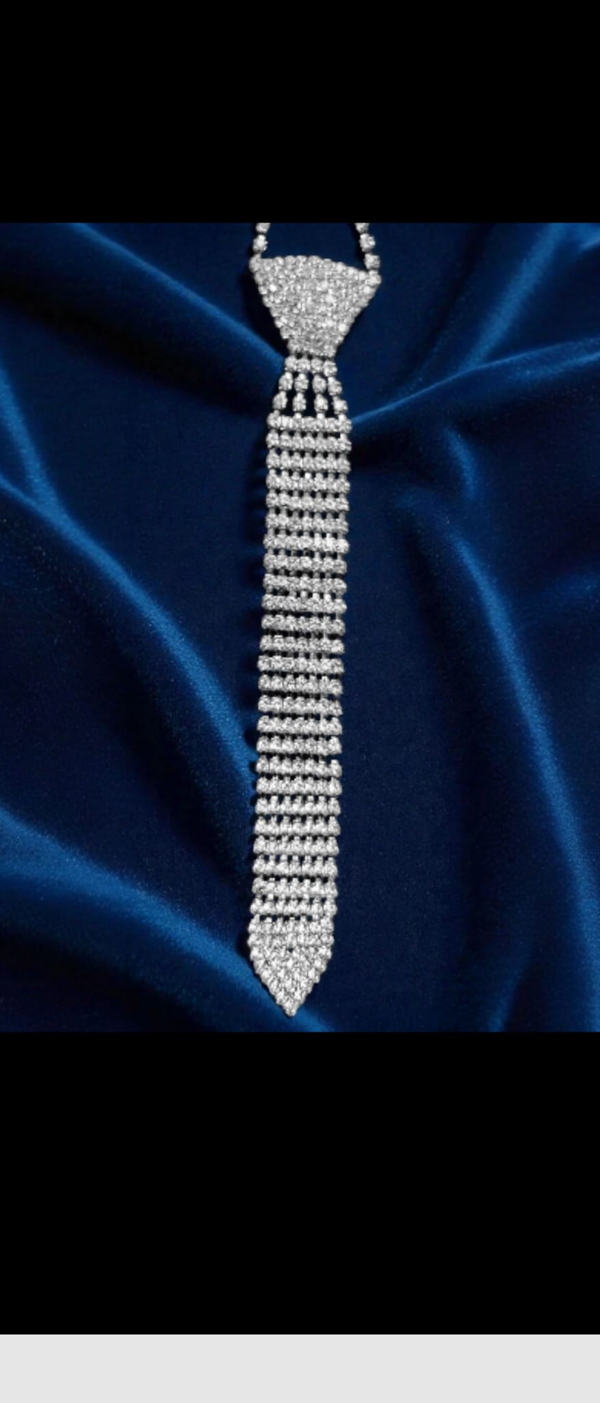 Strass & argent - Cravate bijou