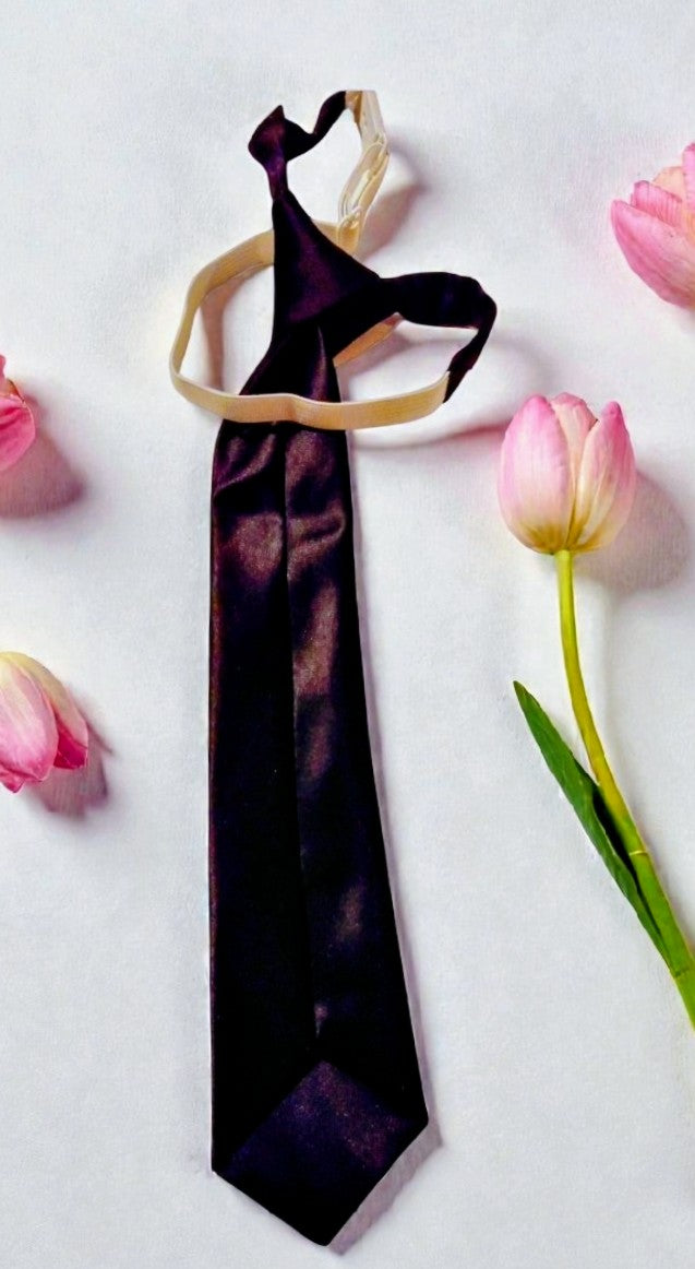 Unie - cravate sobre noire