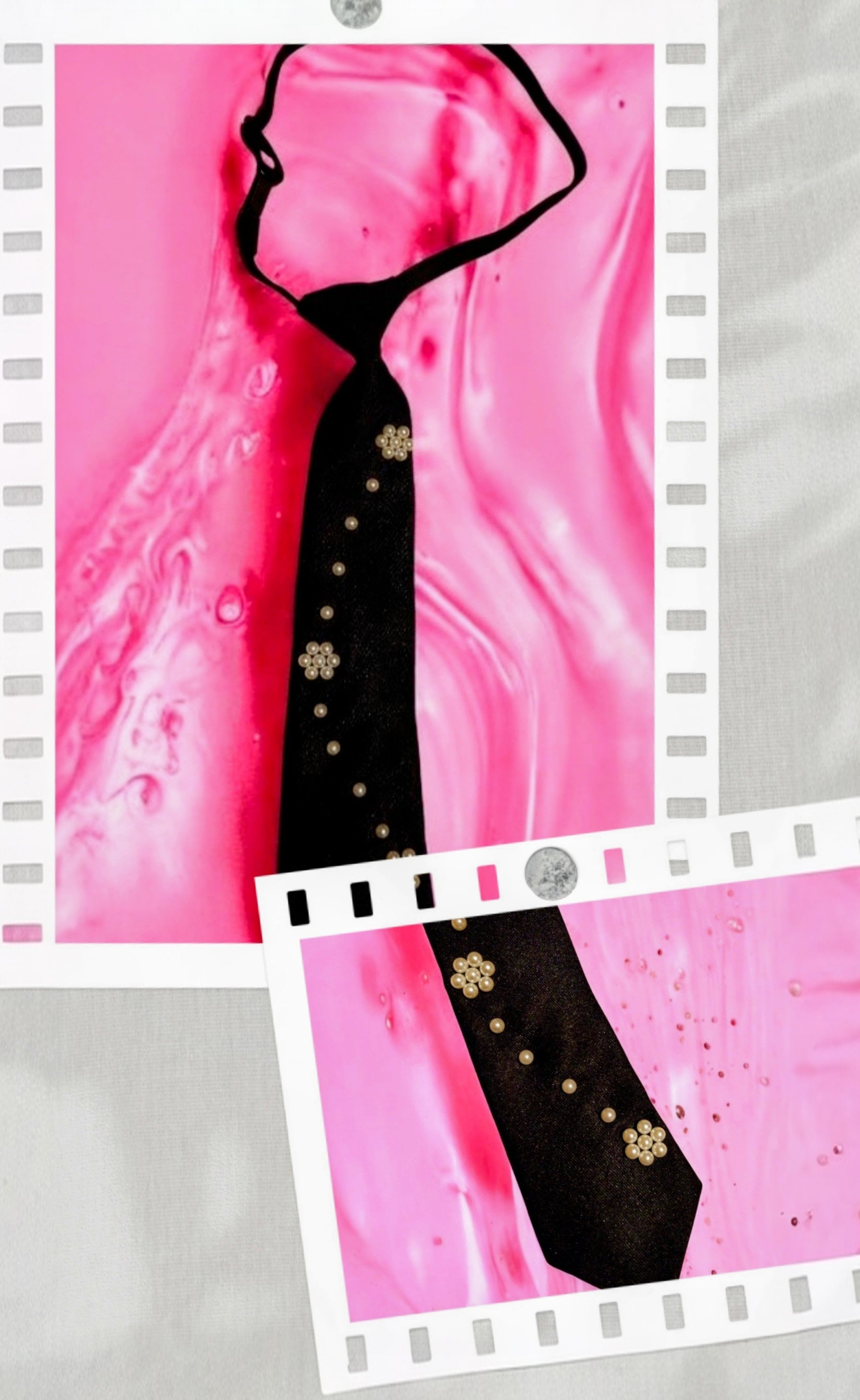 Girly - Cravate coréenne fleurie