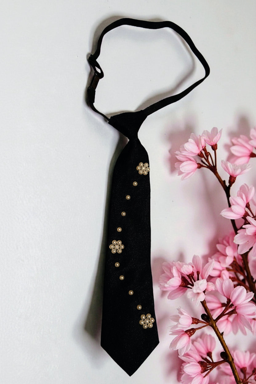 Girly - Cravate coréenne fleurie