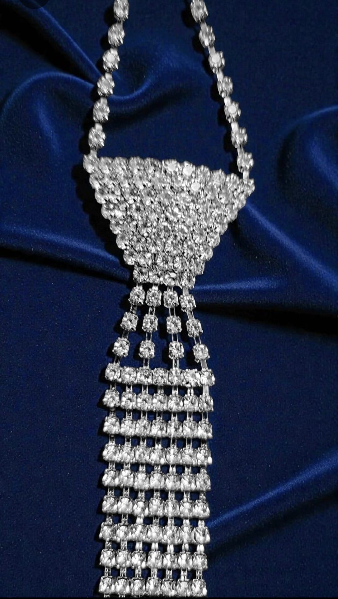 Strass & argent - Cravate bijou